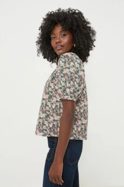 Purple Multi Floral Petunia Blouse -Loeffler Cloth Shop ShJkq6liNjMopX3eXtqb28jltHNkIA7K 1