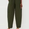Ganni Kombu Green Cotton Crepe Elasticated Curve Pants -Loeffler Cloth Shop Szo41rLeKHeHNY0utmPrhkSHqQECV7Ir 1