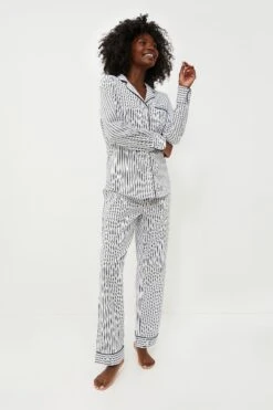 Navy French Ticking Pajama Set -Loeffler Cloth Shop TEp5OAJ1BnrzOwtMeMD0OKlnQSLYEesE 1