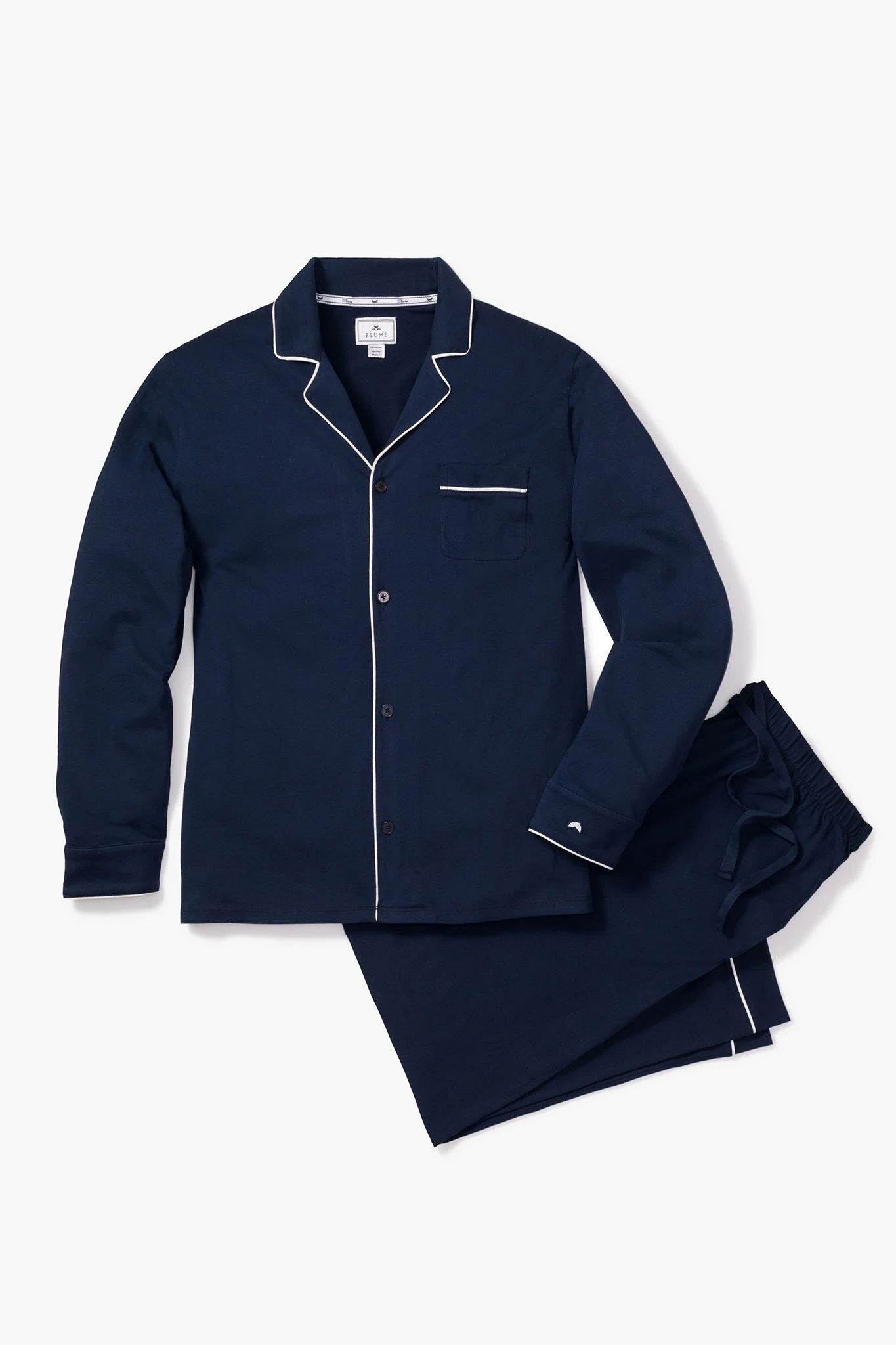 Navy Luxe Pima Pajama Set 8 Navy Luxe Pima Pajama Set - Image 6