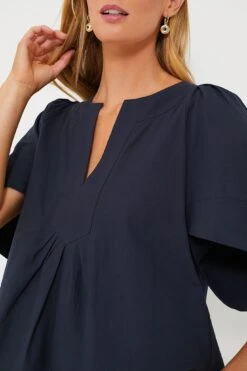 Navy Finley Flutter Sleeve Top -Loeffler Cloth Shop TasAqkU7j77UGkdwdvfPugd0QNoXIXn3 1