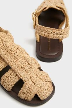 Loeffler Randall Natural Crochet On Dark Brown Sawyer Sandals -Loeffler Cloth Shop U9cFEOu29FWpk3y79hWLBehGDYnk7PYT 1