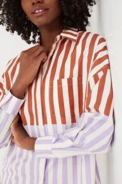 Rust And Light Violet Chiara Combination Stripe Shirt -Loeffler Cloth Shop UFftak9cuQ5b45QAeNXAhyERYaYKKED9 1