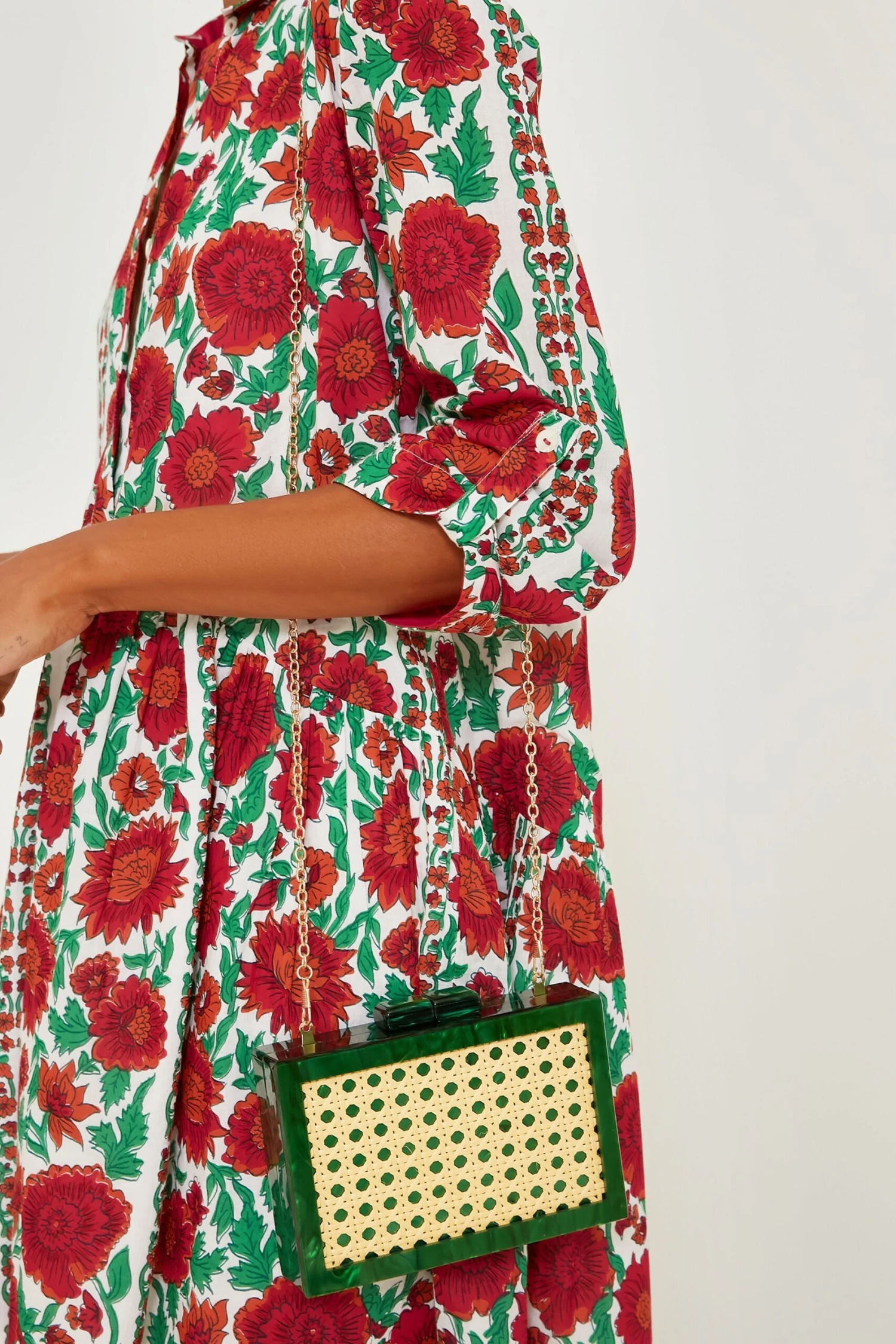 Emerald Swirl Cane Acrylic Clutch 6 Emerald Swirl Cane Acrylic Clutch - Image 4