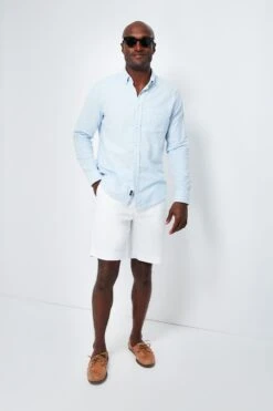 Cloud Chalk Stripe Stretch Oxford Shirt -Loeffler Cloth Shop VE0MSciiTm3myIjm2DFueLtcLVu6SYJP 1