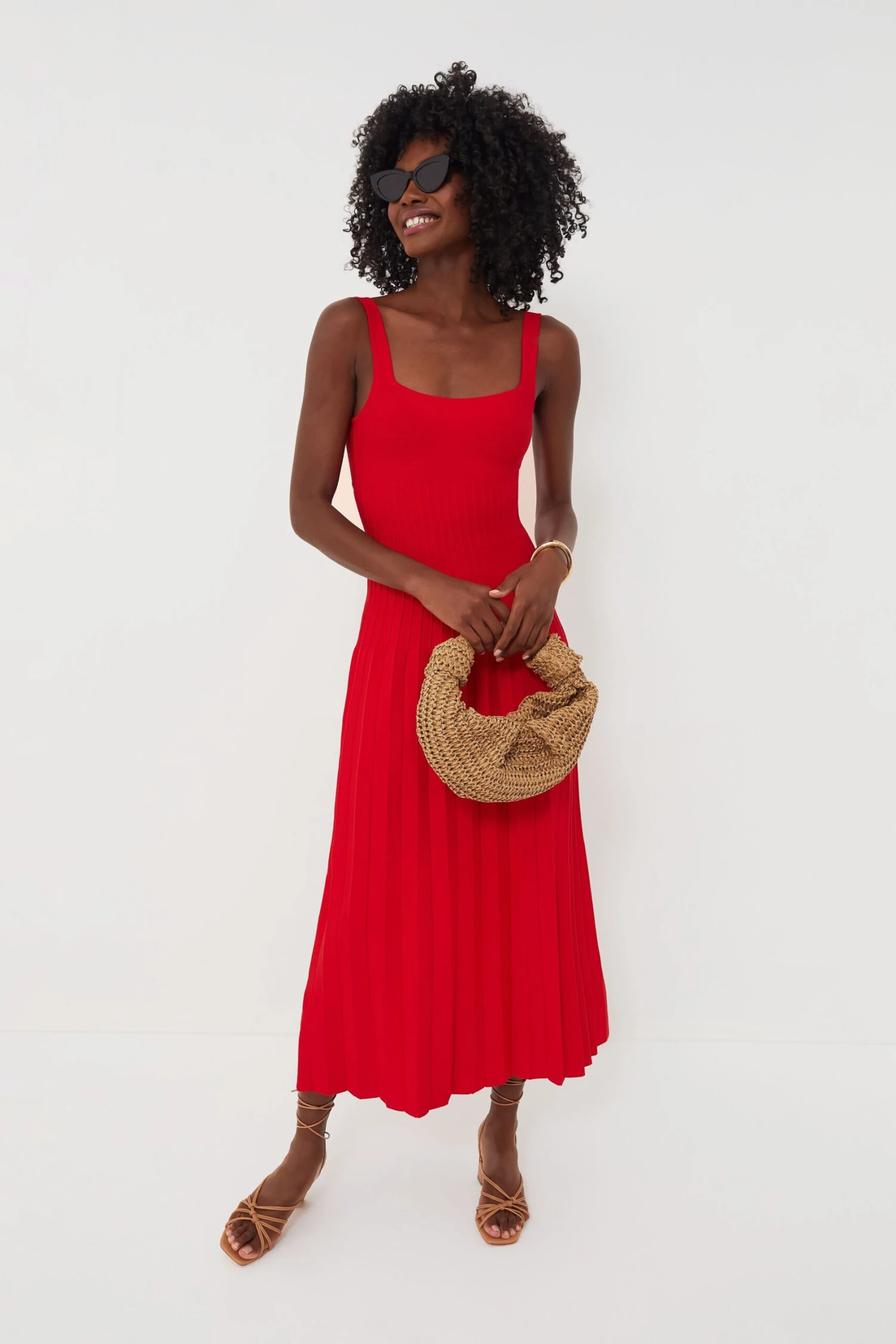 Staud Red Rose Ellison Dress 3 Staud Red Rose Ellison Dress