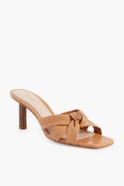 Schutz Nude Caramel Mindy Pin Heel Sandals