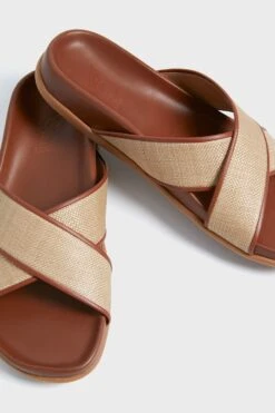 Nappa And Raffia Thais Footbed Sandals -Loeffler Cloth Shop W2CCBGG0Mns9sMWZBxOjhZKtJlA5nTPw 1