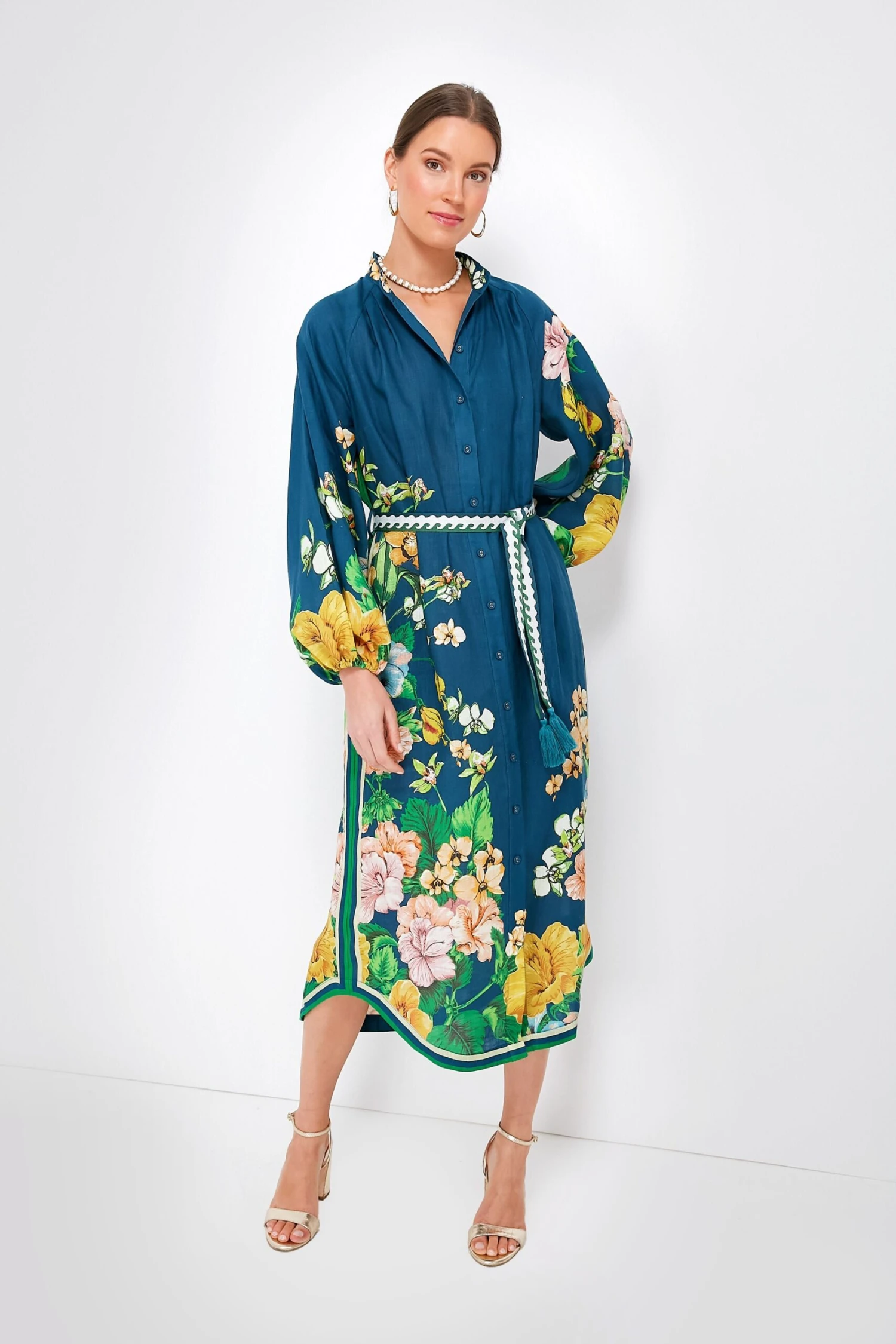 Loeffler Randall Champagne Malia Curved Heel Simple Sandal 7 Loeffler Randall Champagne Malia Curved Heel Simple Sandal - Image 5