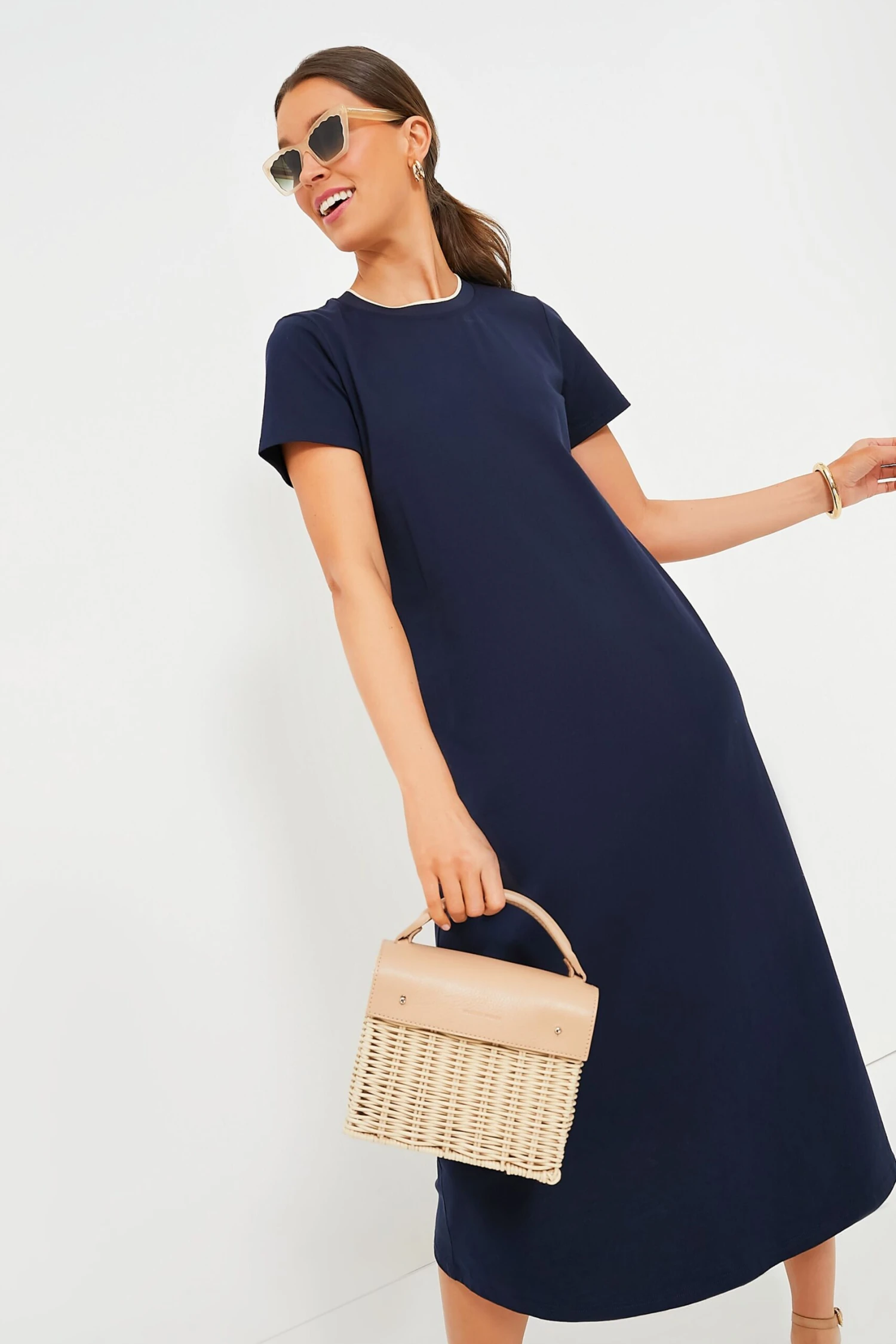 Navy Colbie Knit Maxi Dress 8 Navy Colbie Knit Maxi Dress - Image 6