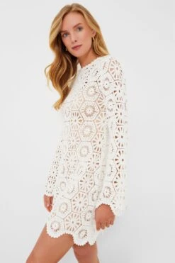 White Lakshmi Embroidery Longsleeve Tunic Dress -Loeffler Cloth Shop WF2dY9xRv0YLdJDxs5CNAdxGKfQNys5J 1