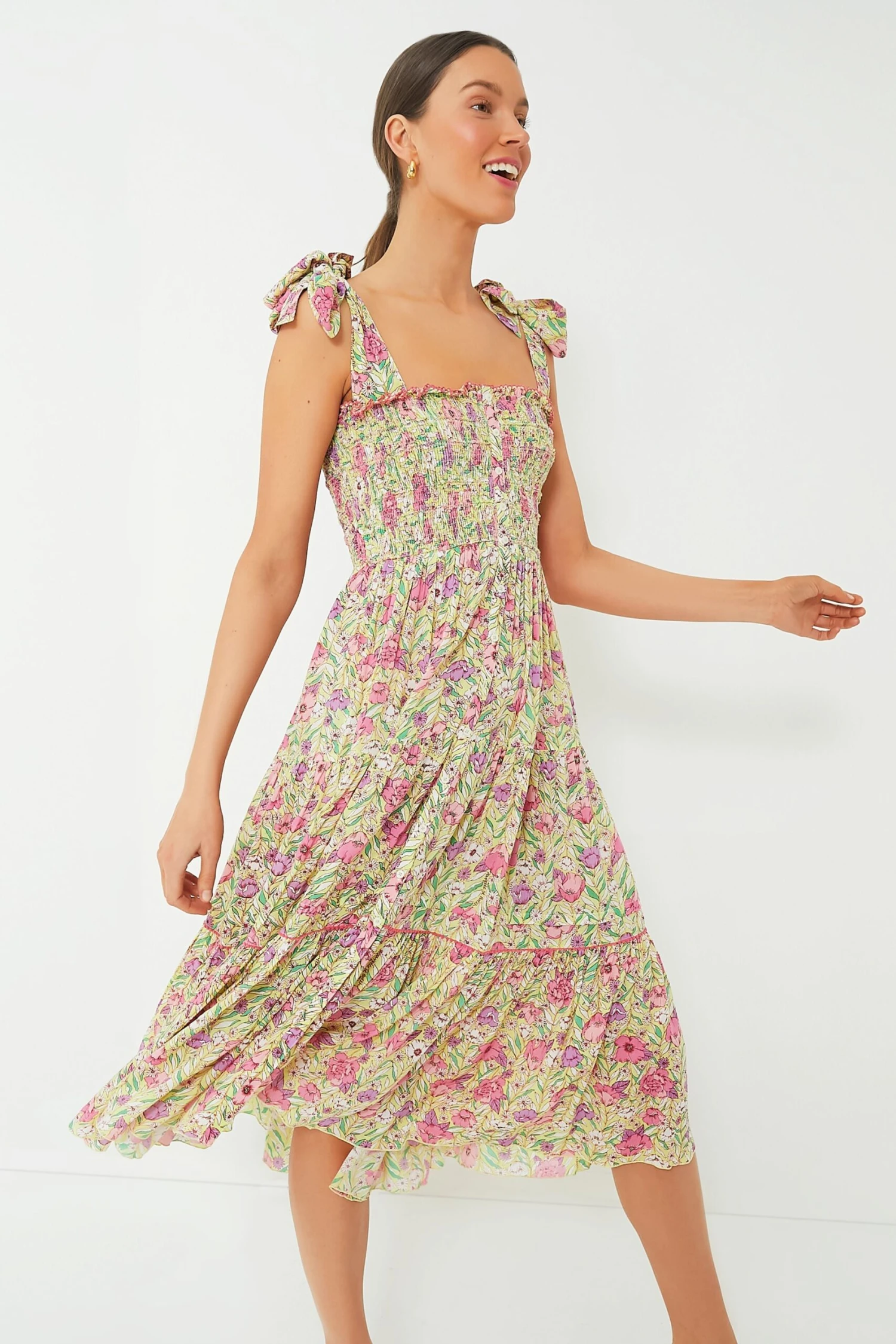 Green Petunia Long Triny Dress 5 Green Petunia Long Triny Dress - Image 3