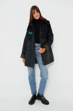 Navy Classic Barbour Ganni Burghley Jacket -Loeffler Cloth Shop WQDMNka7KJ3W2S90SaslGgzae7qSNw6X 1