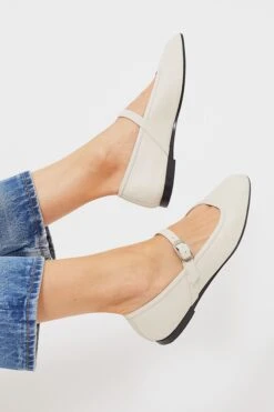 Ecru Leather Ballet Mary Janes -Loeffler Cloth Shop WQTCirV7i5WMxt0pbvBNsN7NxGQsXajr 1