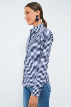 Navy Gingham Long Sleeve Icon Shirt -Loeffler Cloth Shop WZImdeISjDRZ9s5Q58FsWljxvZrlrPwQ 1