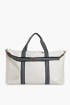 White And Navy Coated Canvas Weekender -Loeffler Cloth Shop WsY6xFCjkwiQQ90U7uIx85wzGFvqjBTG 1