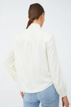 Ivory Satin Eva Blouse -Loeffler Cloth Shop X6B1JuOVzwSoGNgNDxHidDxyh166koWM 1