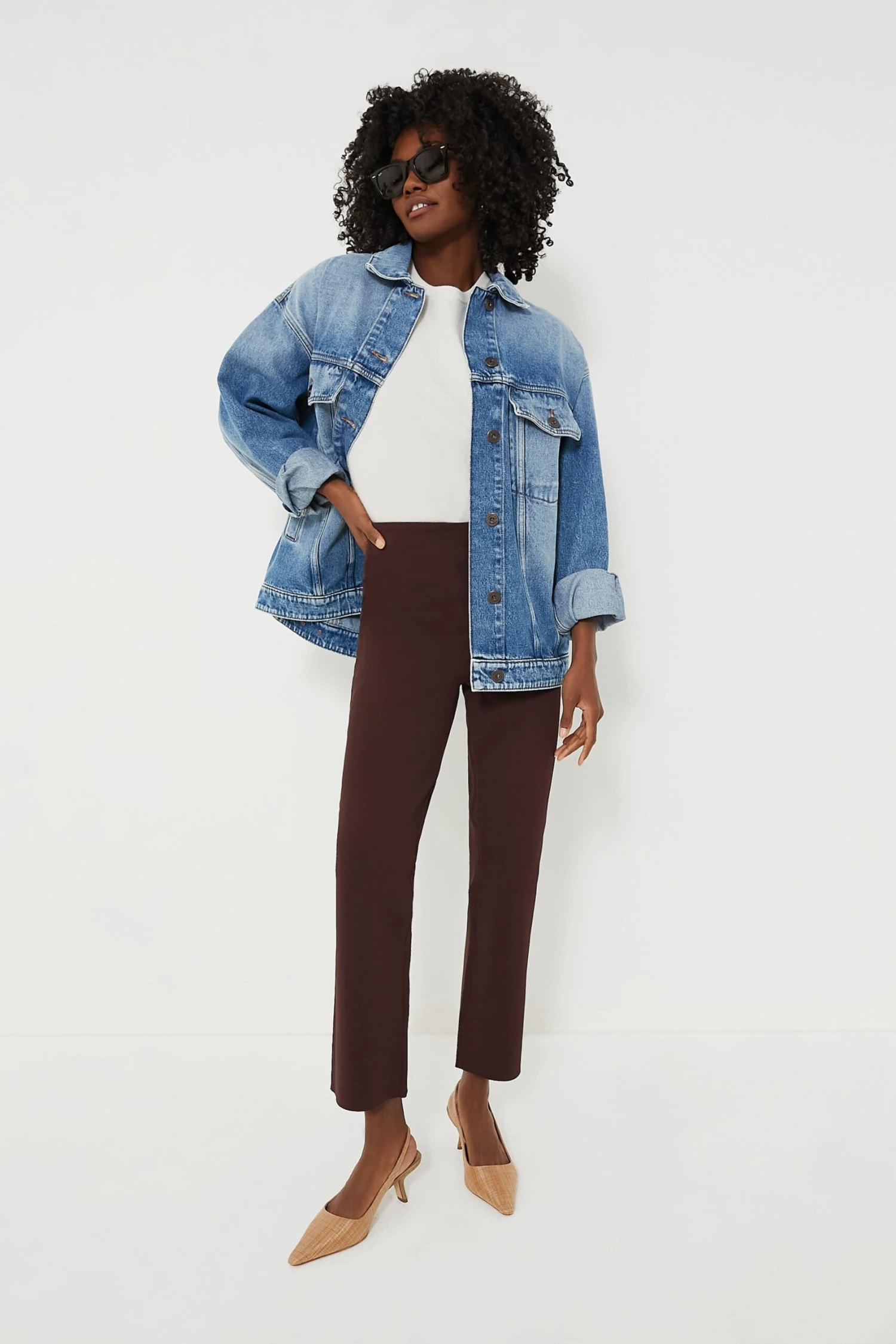 Brown Compression Knit Ashford Pants 4 Brown Compression Knit Ashford Pants - Image 2