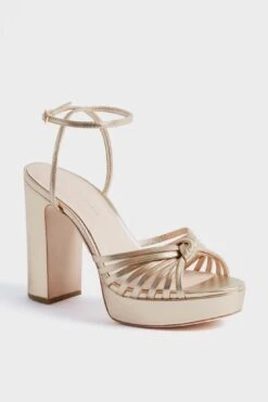Loeffler Randall Champagne Nappa Rivka Platform Heels
