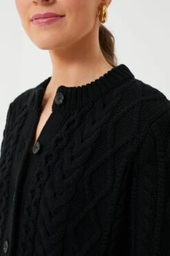 Black Cotton Abigail Cardigan -Loeffler Cloth Shop XLgZOg8FKnKJ4G9bE57bJrmPGa8nHJll 1