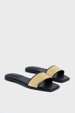 Black Gold Carter Flat Sandals 10 Black Gold Carter Flat Sandals -Loeffler Cloth Shop XQzdIGojVcNxFH2PjfJ1rgYId07015eE 1