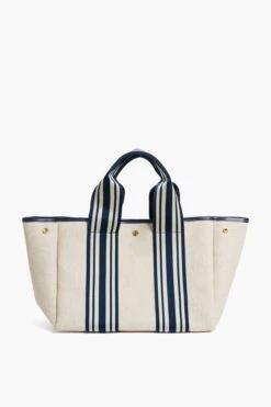 Navy Equestrian Traversee M Linen Totez