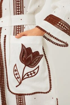 Antique White And Chocolate Embroidered Tulip Dress -Loeffler Cloth Shop XtYliGimQs0QZxGVKSGcuIiBNXs3itEU 1