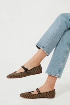 Loeffler Randall Black And Brown Check Ginger Flats -Loeffler Cloth Shop YCeckXwTGVssicIcu1d8Y2bgU3mCt6tv 1