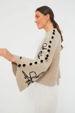 Stone Black Adele Wool Embroidered Knit -Loeffler Cloth Shop YCpv0ItckYRsEQ8Ed2j95dB9VjCrMHmo 1