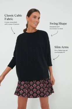 Black Cable Ally Swing Sweatshirt -Loeffler Cloth Shop YKaKqxNGdQAwIwtYa0vqx20RrWCovOe2 1