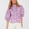 Lovebird Lilac Ruffle Front Button Blouse -Loeffler Cloth Shop YrJMxvrfNpBSB4x6iShQC1VXN3VS6z9t 1
