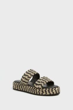 Matisse Black Multi Borderline Platform Sandals