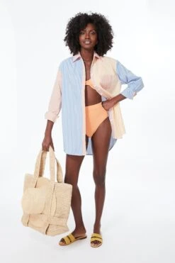 Solid & Striped Pacific Blue Stripe Oxford Tunic