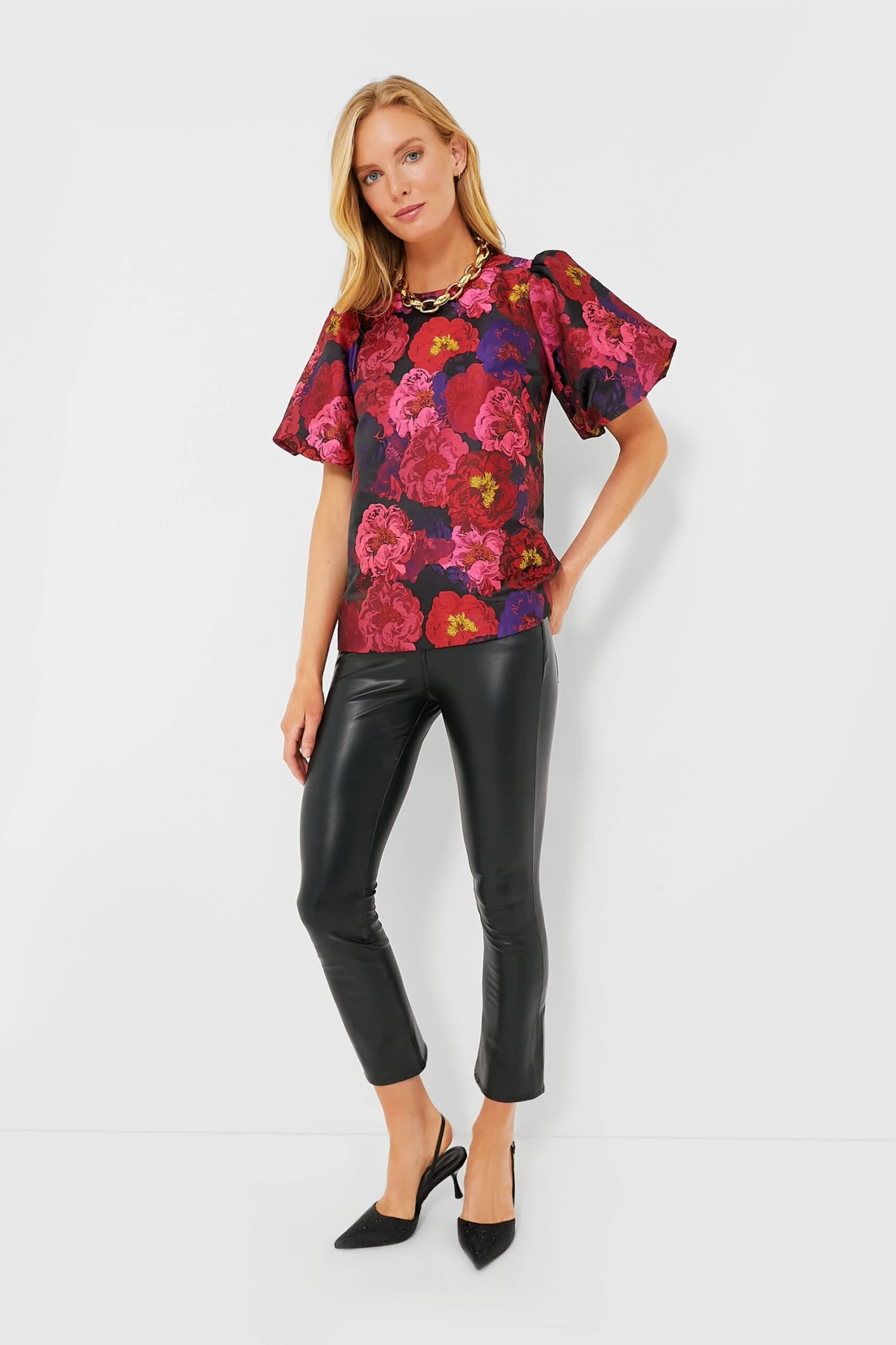 Camellia Jacquard Lyla Blouse 4 Camellia Jacquard Lyla Blouse - Image 2