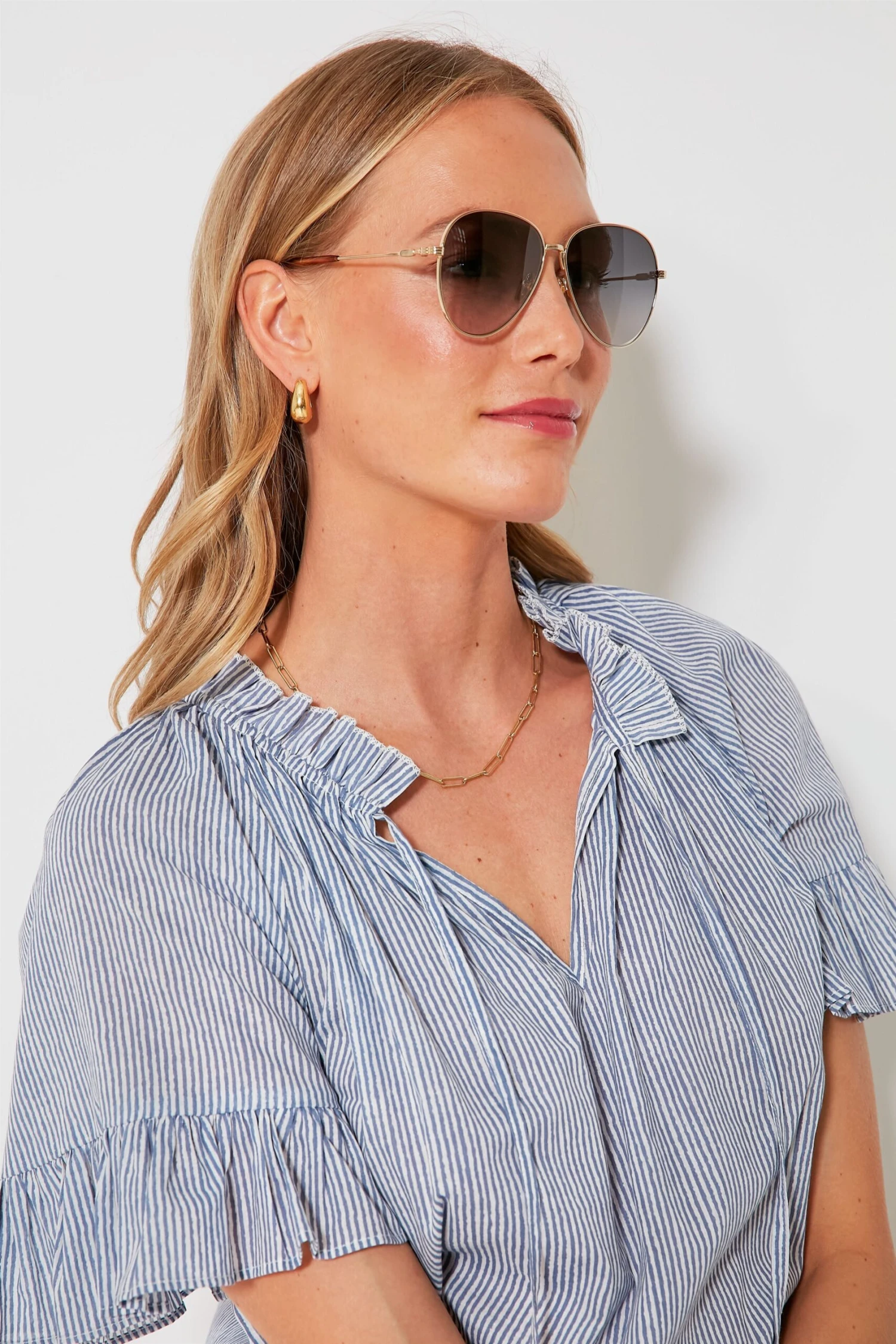 Chloé Gold Faith Aviator Sunglasses 6 Chloé Gold Faith Aviator Sunglasses - Image 4