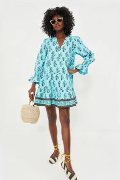 Tropical Turquoise Bouquet Kenzo Coverup