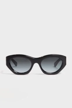 Chloé Shiny Solid Black Cat Eye