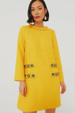 Marigold Tweed Long Sleeve Jackie Dress -Loeffler Cloth Shop ZW7Ak3scR2ivWiDXpXMfY52yYyQfy5KO 1