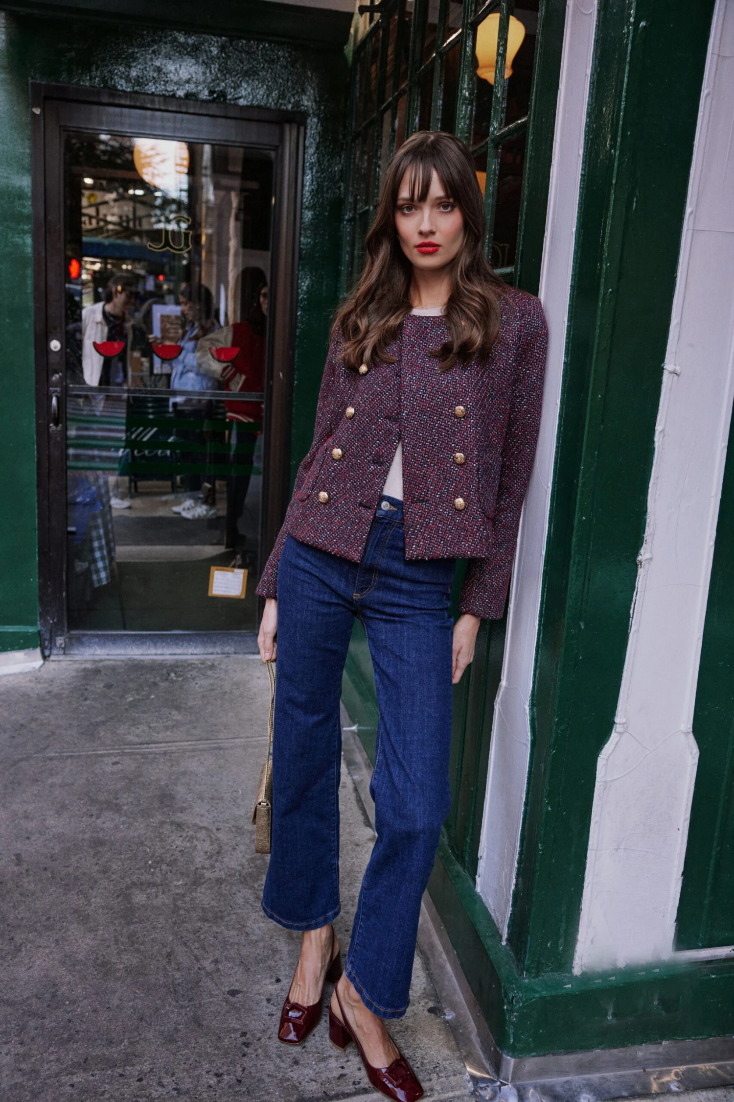 Red And Blue Tweed Marais Jacket 9 Red And Blue Tweed Marais Jacket - Image 7