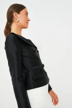 SELF PORTRAIT Black Taffeta Jacket -Loeffler Cloth Shop ZuHrjx5F8YpYXOFiaA0NOkkdw72dTork 1
