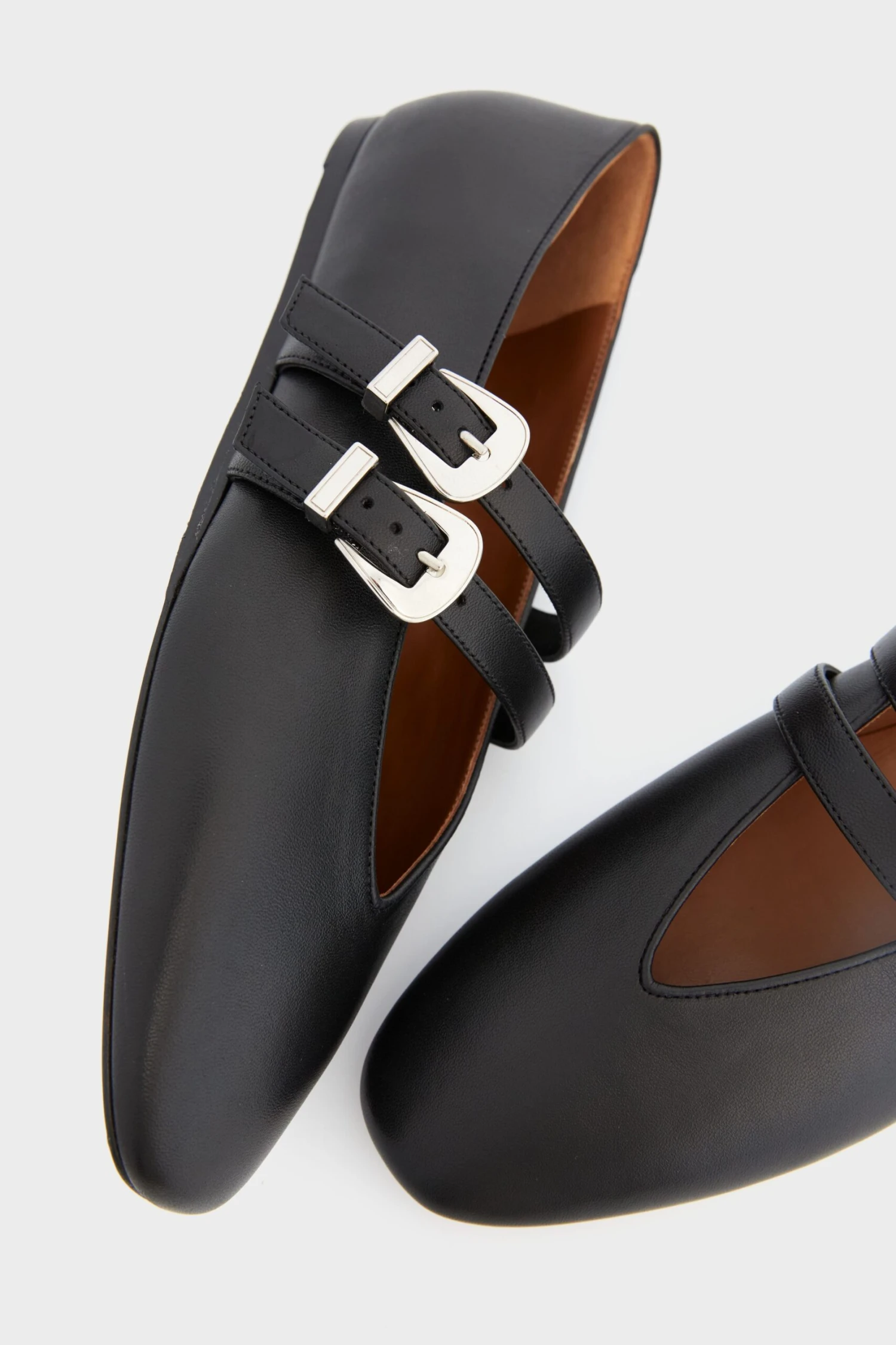 Black Leather Claudia Slippers 7 Black Leather Claudia Slippers - Image 5