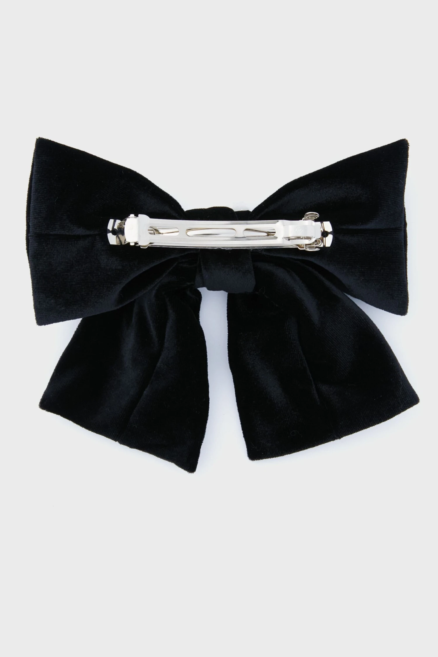 Exclusive Jet Jumbo Velvet Bow Barrette 4 Exclusive Jet Jumbo Velvet Bow Barrette - Image 2