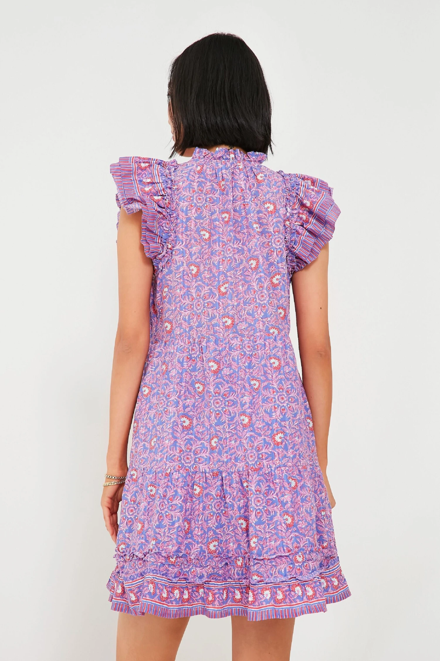 Vineyard Vines Violet Katama Print Ruffle Dress 6 Vineyard Vines Violet Katama Print Ruffle Dress - Image 4