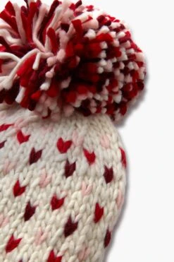 Lollipop Red Hand Knitted Multi Mini Heart Pompom Hat 9 Lollipop Red Hand Knitted Multi Mini Heart Pompom Hat -Loeffler Cloth Shop bJ1S2kGaJhPFNY8FbOMaWHQFLVprOjtV 1