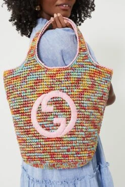 Gucci Multicolor Raffia Effect Bag -Loeffler Cloth Shop bLwKG8zkUbOiHSfeYFLxFVYXwg6J9w6G 1