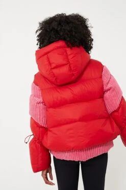 Azalea Pink And Red Zao Short Down Jacket -Loeffler Cloth Shop bgaDEROCaRD67kG4XykRKrOQOx8oJZZh 1