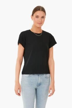 Black Modern Slub Tee