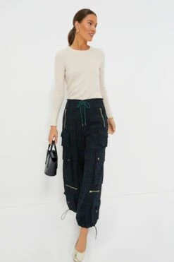 CYNTHIA ROWLEY Blackwatch Plaid Cargo Pants -Loeffler Cloth Shop cDUw7M9cnvl9V5kGyHSgjDbBld2E473a 1