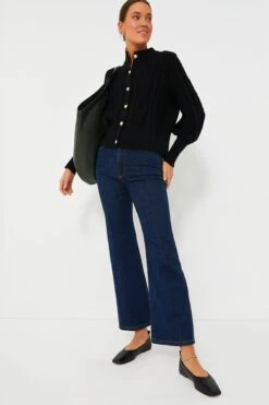 Black Cotton Colette Cardigan -Loeffler Cloth Shop cnwJnBOkX4ywQa8Su68aEU9oBytOz4Pd 1