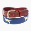 Yellow Lab Needlepoint Belt